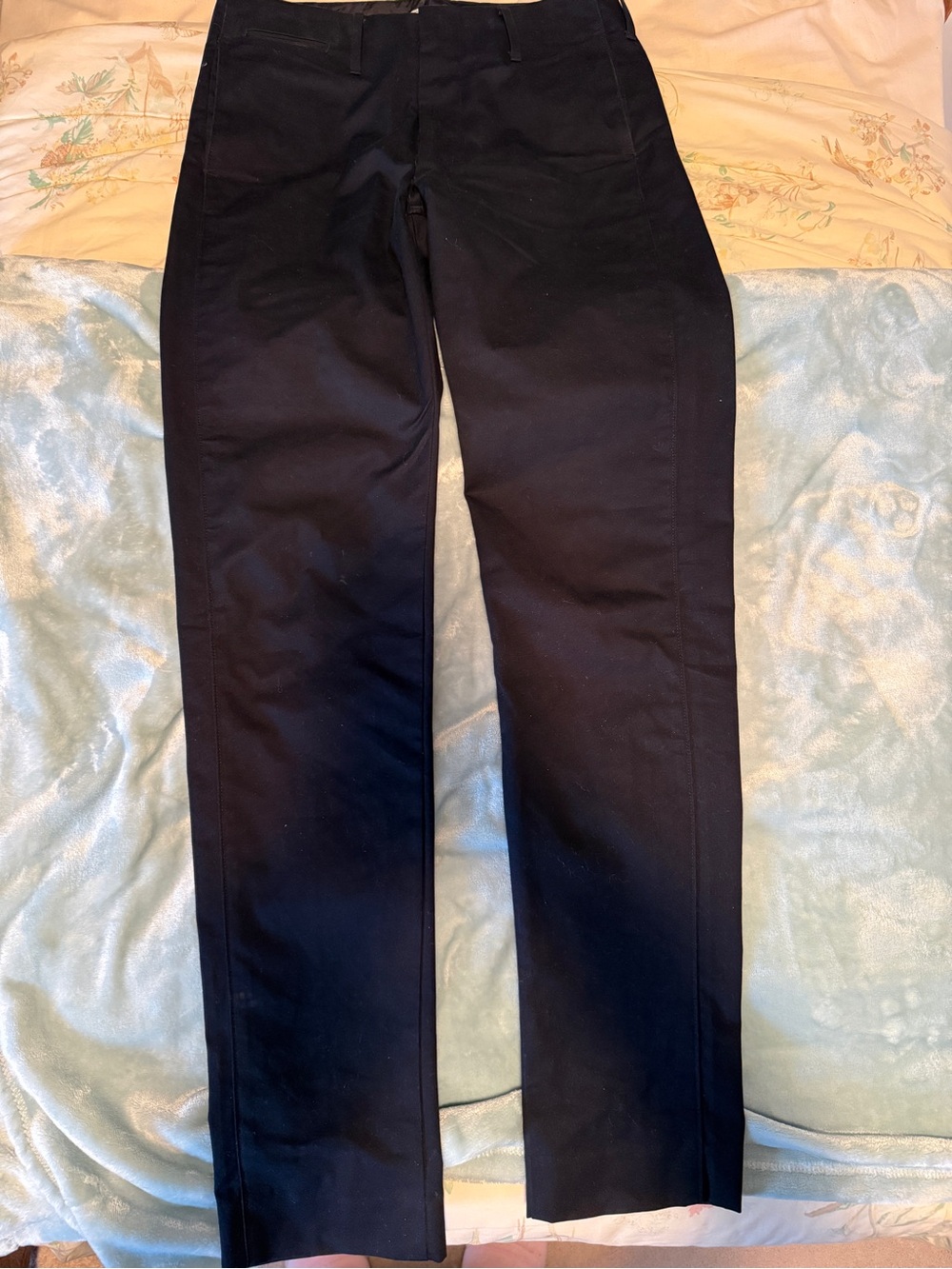 Uniqlo and Lemaire Men's Black Straight-Leg Dress Pants 100% cotton